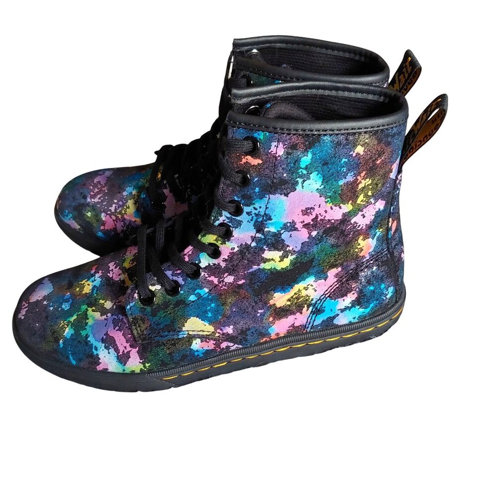 Dr. Martens 1460 Pascal Rainbow Tutti Frutti Lace Up Boots W6 Colorful Bold Arts